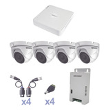 Kit Turbohd 720p / Dvr 4 Canales / 4 Cámaras Eyeball 92°