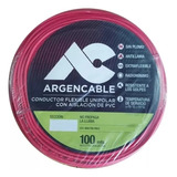 Cable Unipolar Argencable 2.5mm² Rojo X 100m