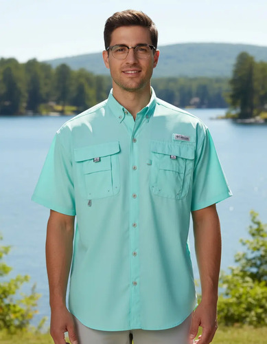 Camisa Bahama Columbia Original Para Caballero Manga Corta