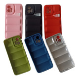 Funda Puffer Para Motorola E13 E22 E22i Efecto Acolchado 