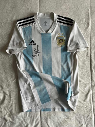 Camiseta Original Selección Argentina Firmada Por Enzo