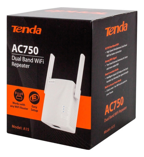 Extensor Repetidor Wi Fi 5g 2.4g Dual Band Tenda Ac750