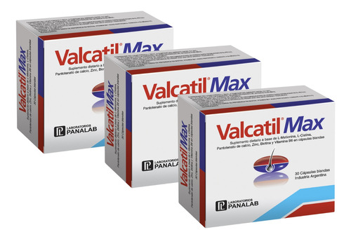 Pack X3 Valcatil Max Anticaida 30 Caps Blandas