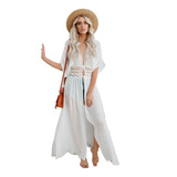 Vestido Sqy Salida De Playa Pareo Cover Up Para Mujer