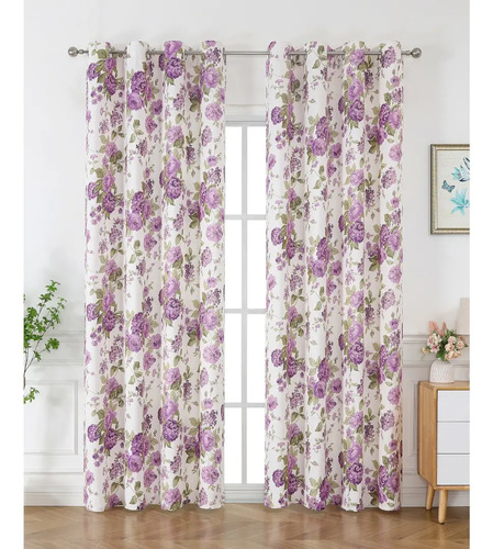 Cortina Noveish | Blackout Estampado Flores 10pzas 1.37x2.3m