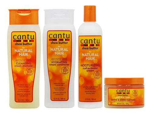 Cantu Champu + Acondicionador + Activador De Rizos + Define