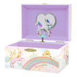 Giggle & Honey Joyero Musical De Unicornio Para Ninas, Joyer