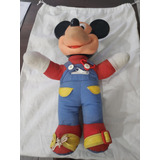 Muñeco Mickey Mouse Antiguo Tela Y Goma 36cm