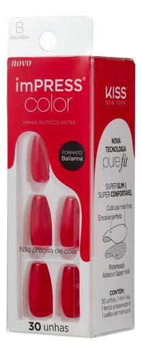 Unhas Autocolantes Kiss Ny Impress Bailarina Beet Snacks