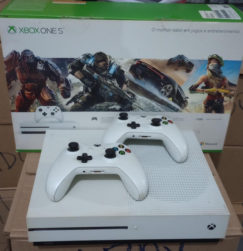 Xbox One S - 2 Controles - Na Caixa