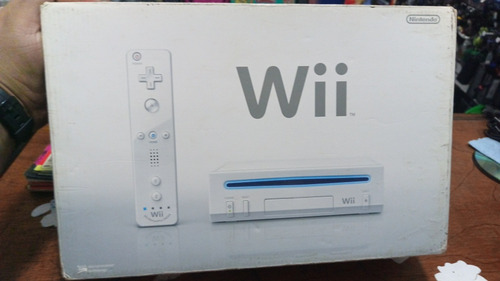 Nintendo Wii Consola Blanca Con Caja Videojuegos 