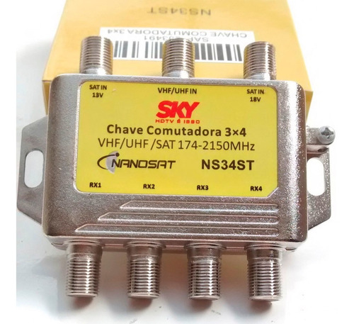 100 Chave Comutadora Sky 3x4 Pope Substituir Diseqc  