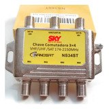 5 Chaves Comutadoras Sky 1 Antena + 2satélites X 4receptores
