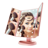 Larimar Trifold Vanity Makeup Mirror With 21 Led Lights, Tou