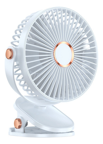 Mini Ventilador Portatil Giratorio Con Luz Led Recargable