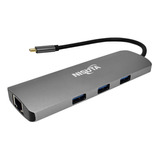 Hub Usb C Multipuerto Hdmi 4k Usb 3.0 Sd-microsd Red 1gb