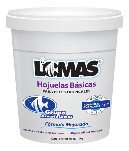 Alimento Para Peces Hojuelas Basicas Lomas 1 Kg Acuario