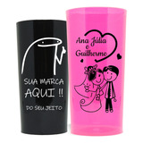 110 Copos Personalizados Long Drink Neon E Cores - 320ml