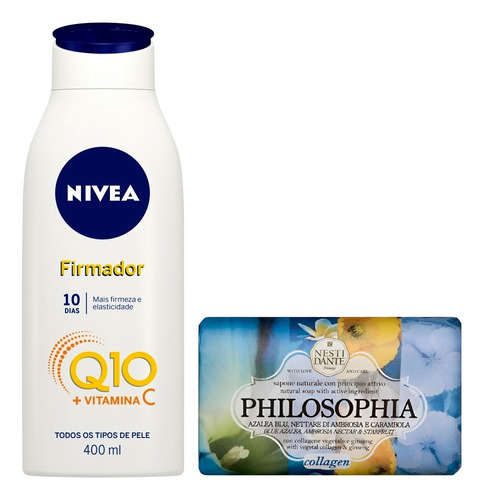 Nivea Q10 Firmador 400ml + Sabonete Nesti Dante Colagen 250g