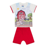 Conjunto Fazendinha Camiseta E Bermuda - Teddy