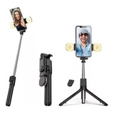 Palo Selfie Doble Luz Gimbal Control Bluetooth Tripode Usb