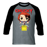Camiseta Chucky Terror Camibuso Raglan Serie Gamers
