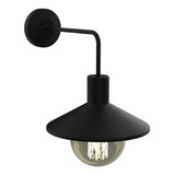 Apliques Pared Con Campana Estilo Vintage E27 Apto Led C Color Negro