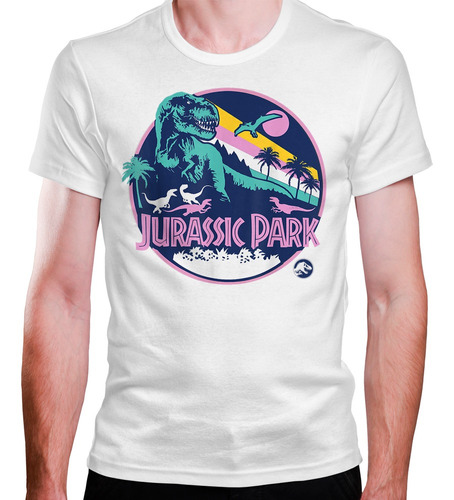 Camiseta Masculina Jurassic Park Vintage Dino Dinossauro