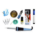 Kit Electrónica Estaño Brusela Soldador Flux Gel Malla N°4