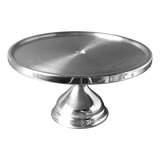 Pedestal Torta Alto Acero Inox  33 Cm.