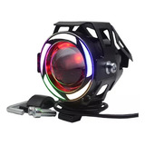 Faros Auxiliares Led U7 Angel Eyes P/motocicleta, 1 Par