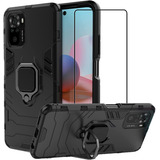 Funda Xiaomi Redmi Note 10s / 4g Rudo Ring Cases + Vidrio 9d