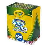 Plumones Crayola 100 Piezas Colores Super Tips Labables Fact