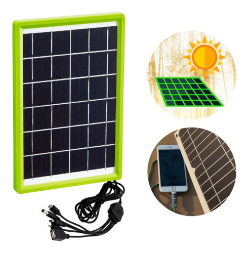 Novo Placa Solar 6 V Com Usb Para Carrega Celular Tablet Gps