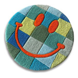 Alfombra Tapete Smile Carita Tufting Perzonalizada 70 X 70 