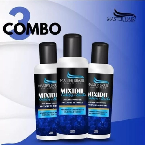 Trio Turbo - Mixidil Barba E Cabelo - Master Hair
