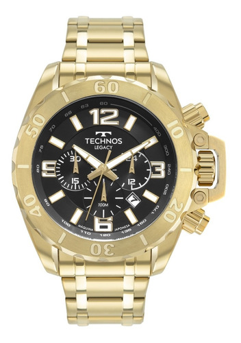 Relógio Technos Masculino Legacy Original Dourado Grande