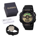 Relógio Casio Masculino World Time Preto - Ae-1100w-1bvdf-sc
