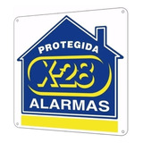 Cartel Disuasivo Propiedad Protegida Alarmas X28 - Combo X5