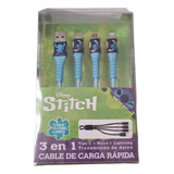 Cable De Carga Rápida 3 En 1 Disney 25cm