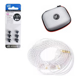 Cable Kz Pin B No Mic Plata + Estuche Kz Tela White + Gomas