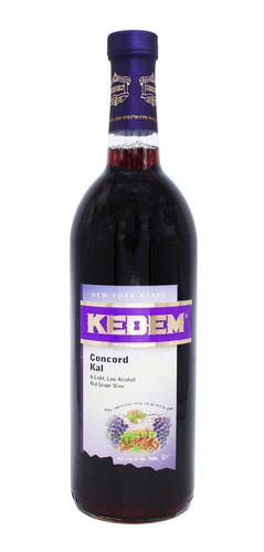 Vino Tinto Dulce Tradicional Concord Kal 3.5% Kosher Kedem