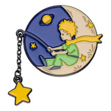 Pin Broche Metálico Principito Luna Cadena Estrella