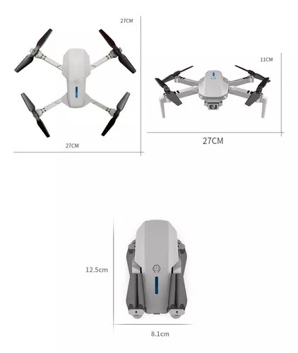 Drone Câmera Hd Mini Drone E88 Pró Quadricoptero Cor Preto
