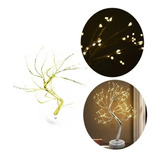 Arbol Bonsai Alambre Maceta Luz Led Colores Usb/pila Deco