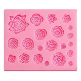 Molde 3d Hoja Rosa Flor Mariposa Pastel Chocolate Rose 9652