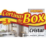 5 Pcs Cortina Banheiro Box Cristal 2m X 1,38m Transparente