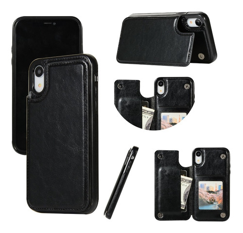 Capa Case Carteira iPhone X Xs Xr Xs Max Premium Clássica 2 In 1