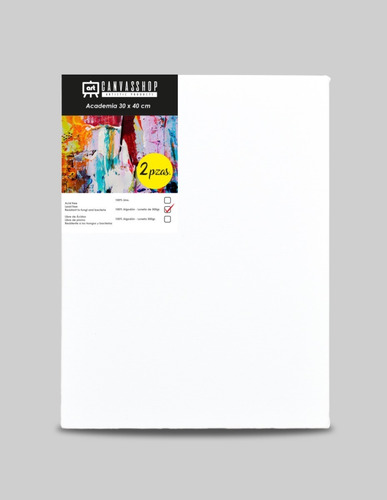 Lienzo Arte Bastidor Listo Para Pintar 30x40 Cm (pack 2pz)