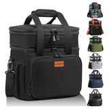 Glenkey Expandable Insulated Large Lunch Box, Double Deck...